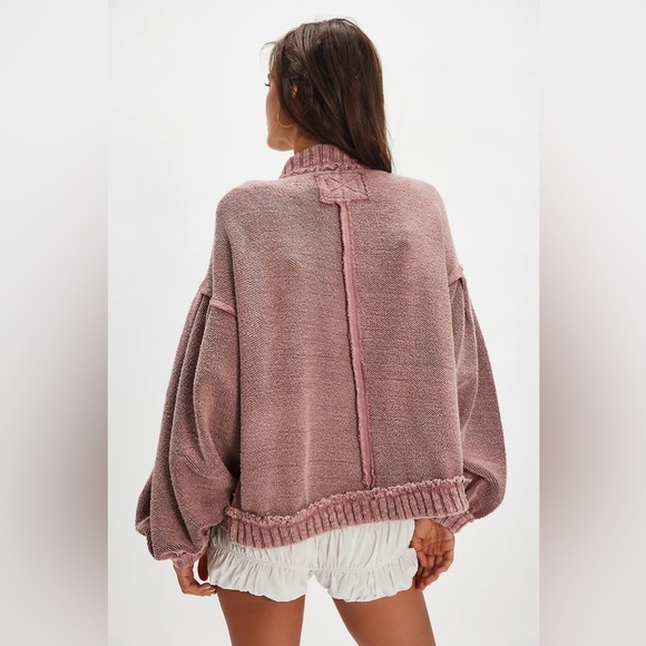 We The Free Cute In This Cardi Mauve - Picture 2 of 7